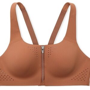Victoria's Secret Brown Zip-Front Sports Bra